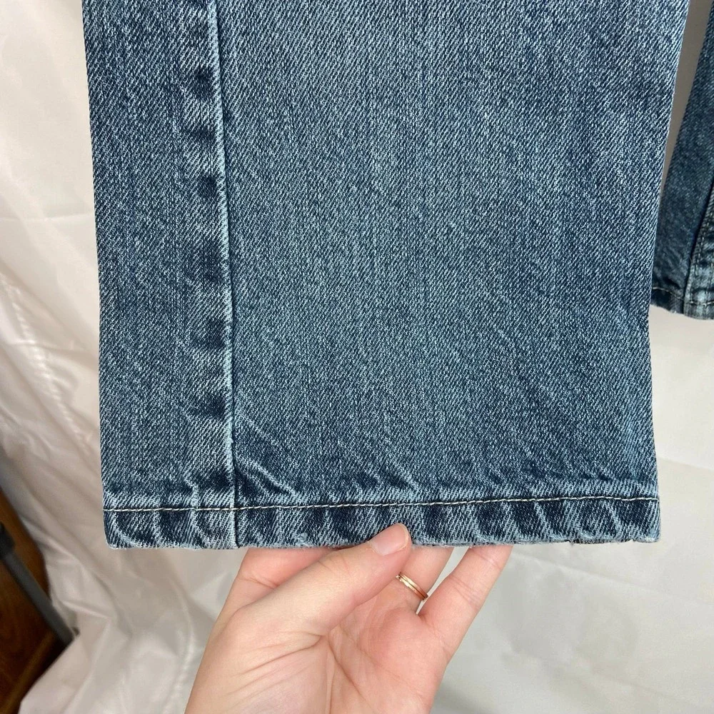 Wrangler youth light/medium wash blue denim‎ adjustable straight cotton jeans 10